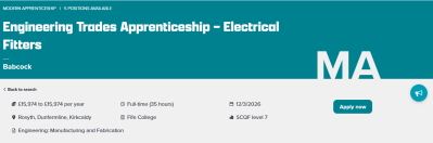 Apprenticeship Opportunity March